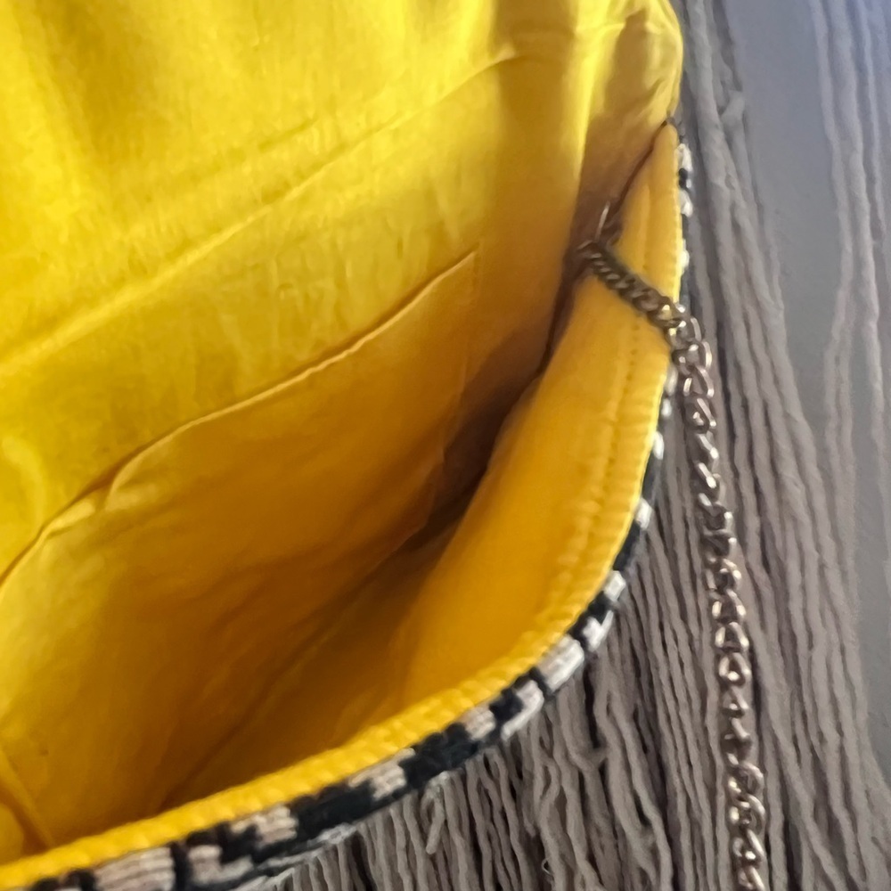 Boutique Clutch Beaded Aztec Southwest Envelope convertible crossbody boho purse - Picture 5 of 5